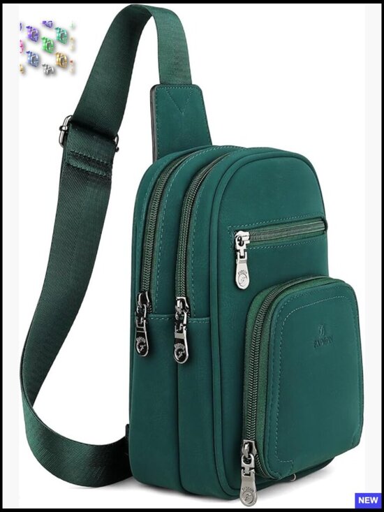Handbags - PU Leather Sling Bag Crossbody Multi-Pocket Card Slots Trendy